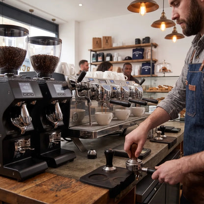 Victoria Arduino Black Eagle VA388 Espresso Machine + Mythos MY85 Grinder Commercial Bundle Kit - Prime Coffee Suppliers