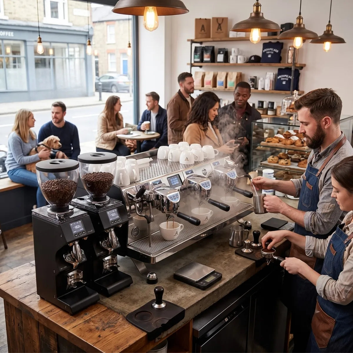 Victoria Arduino Black Eagle VA388 Espresso Machine + Mythos MY85 Grinder Commercial Bundle Kit - Prime Coffee Suppliers