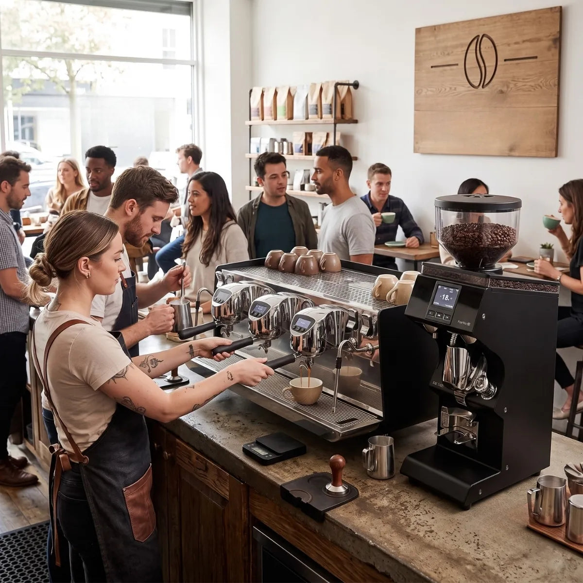Victoria Arduino Eagle One Espresso Machine + Mythos MY75 Grinder Commercial Bundle Kit - Prime Coffee Suppliers