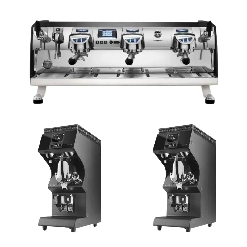 Victoria Arduino Black Eagle VA388 Espresso Machine + Mythos MY85 Grinder Commercial Bundle Kit