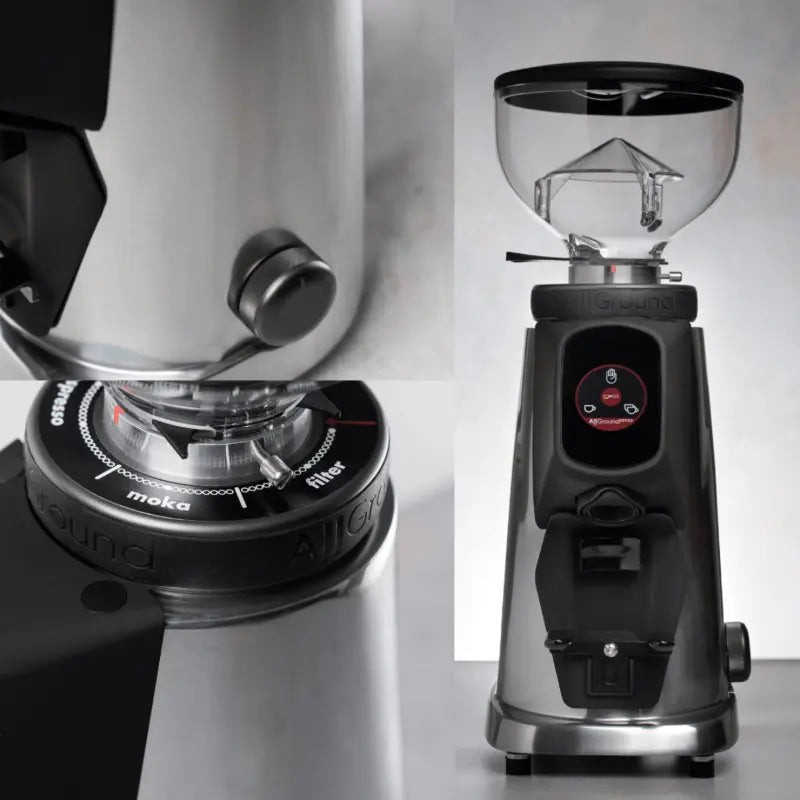 Victoria Arduino E1 Prima Espresso Machine + Fiorenzato All Ground Sense Commercial Bundle Kit