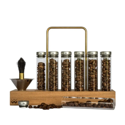 Weber Workshops Bean Cellar Glass Teak and Brass