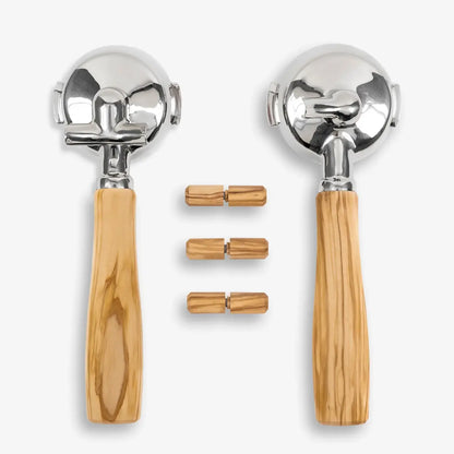 Weidemann Manufaktur Wooden Handle Kit for Sanremo YOU Espresso Machine With Portafilter Olive
