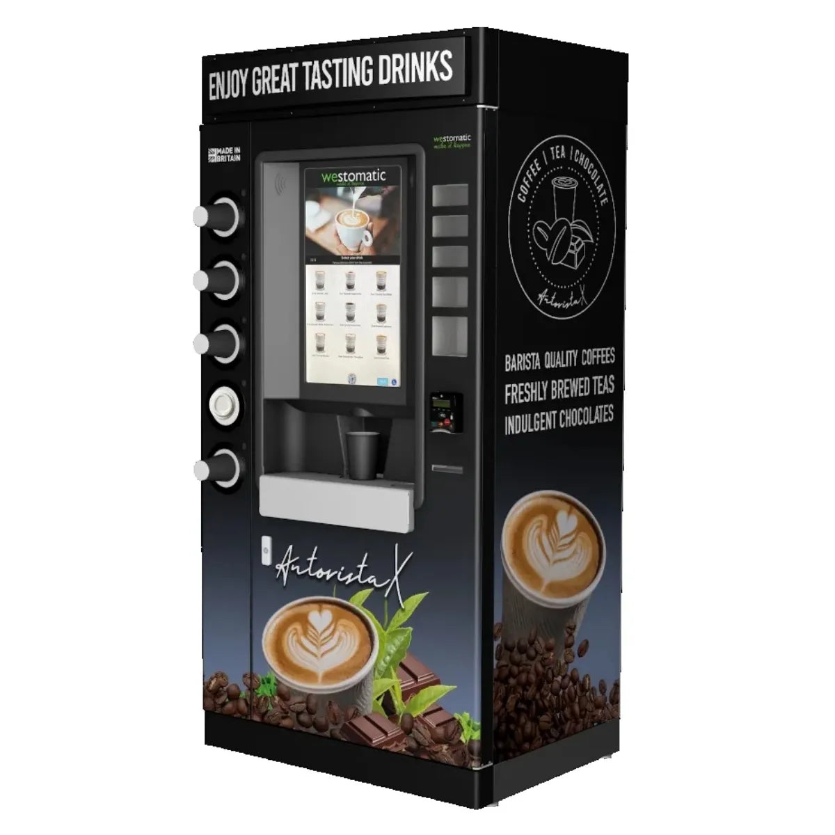  Westomatic Autorista X Coffee Machine - Bean to Cup + 120+ Cups per Day - Coffee Vending Machine - Prime Coffee Suppliers