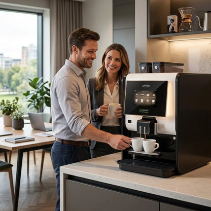 Westomatic Primo Compact X Espresso Machine - Bean to Cup + 100 Cups per Day - Espresso Machine - Prime Coffee Suppliers