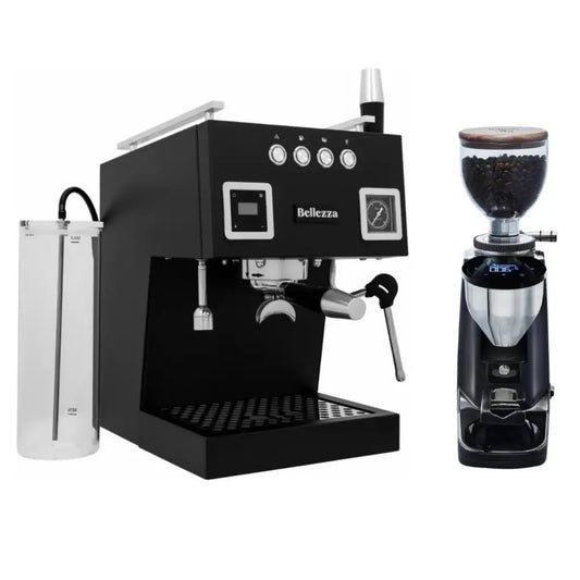 Bellezza - Bellezza Home Espresso Bundle - Bellona Dual Boiler Espresso & Piccola Grinder - Espresso Machine - Prime Coffee Suppliers
