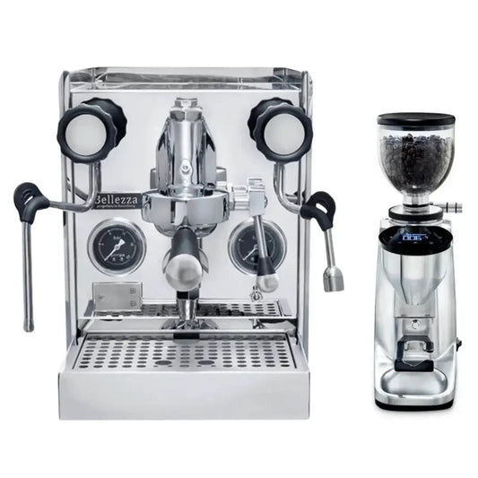 Bellezza - Bellezza Home Espresso Bundle - Francesca and Francesca Leva Espresso & Piccola Grinder - Espresso Machine - Prime Coffee Suppliers