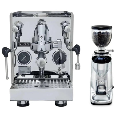 Bellezza - Bellezza Home Espresso Bundle - Giulia and Giulia Leva Espresso & Piccola Grinder - Espresso Machine - Prime Coffee Suppliers