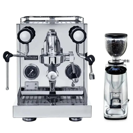 Bellezza - Bellezza Home Espresso Bundle - Inizio V and Inizio V Leva Espresso & Piccola Grinder - Espresso Machine - Prime Coffee Suppliers