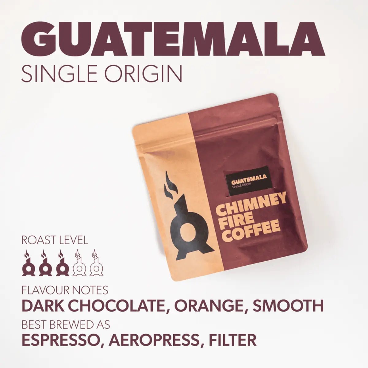 Chimney Fire - Chimney Fire Guatemala Coffee Beans - Dark Chocolate, Orange, Smooth - Coffee Beans - Prime Coffee Suppliers