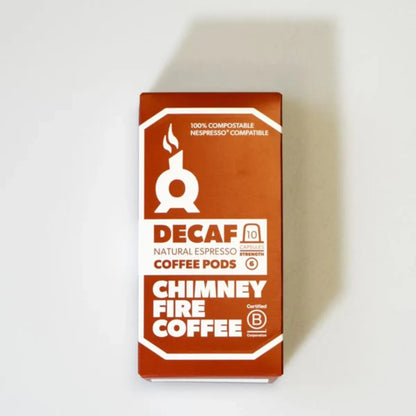 Chimney Fire - Chimney Fire Nespresso Compatible Decaf Pods - 1 Pack (10 Pods) - Coffee Beans - Prime Coffee Suppliers