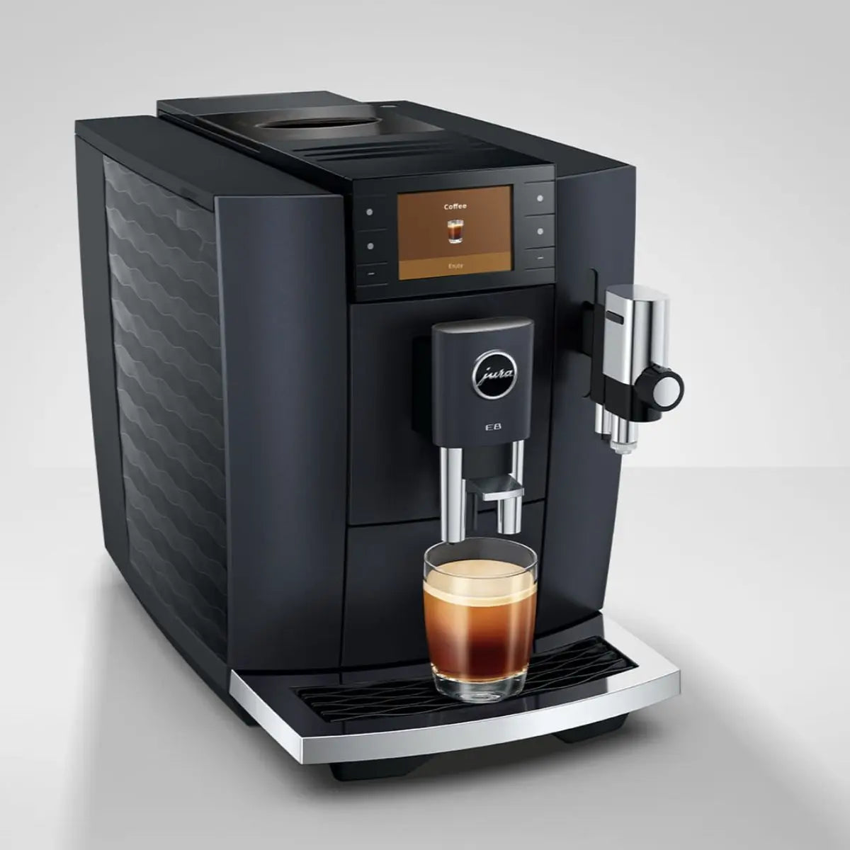 JURA E8 Automatic Bean to Cup Espresso Machine - Cosmic Black - Prime Coffee Suppliers