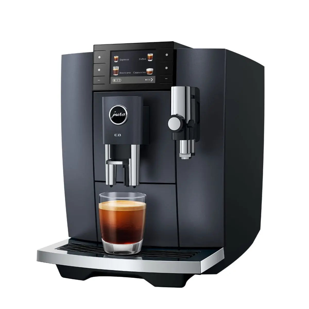 JURA E8 Automatic Bean to Cup Espresso Machine - Cosmic Black - Prime Coffee Suppliers
