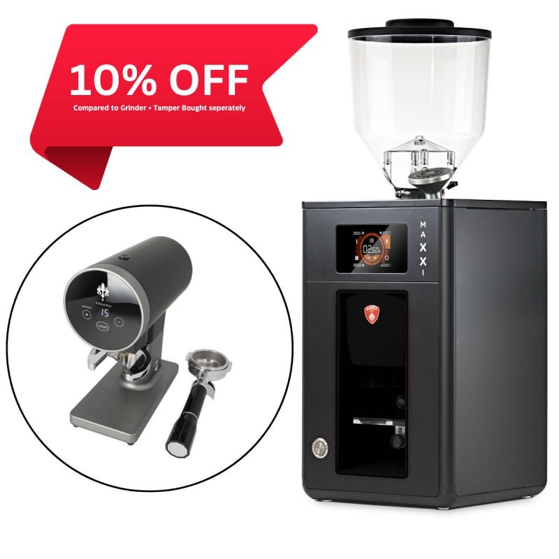 JESUK - Eureka Maxxi Espresso Grinder + Eureka Disko Auto Tamper - Espresso Grinder - Prime Coffee Suppliers
