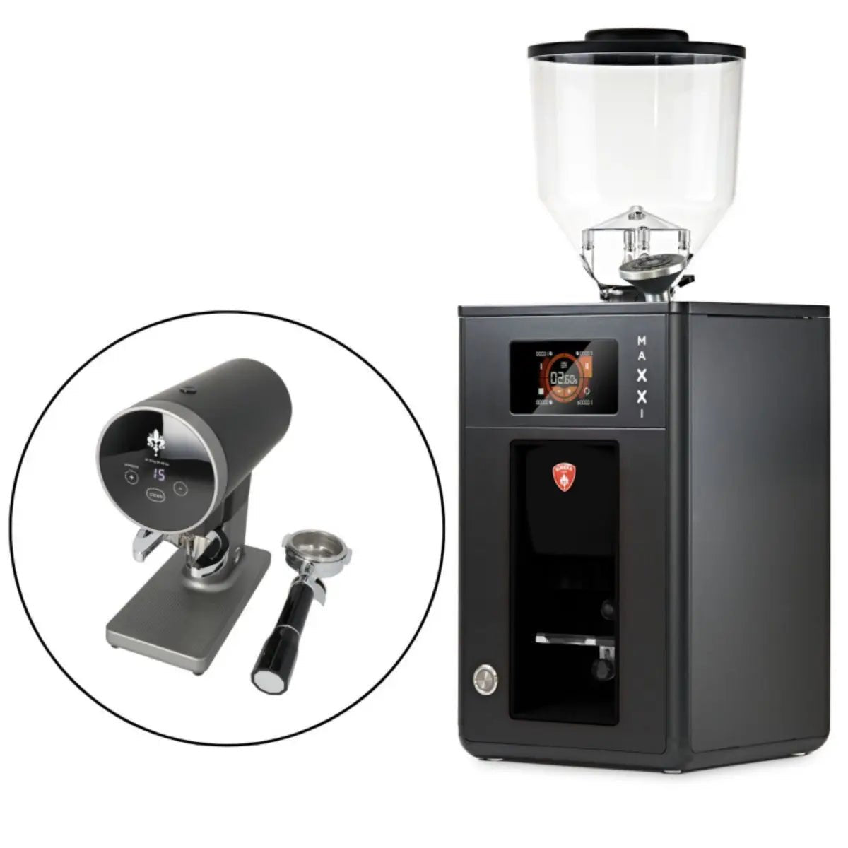 JESUK - Eureka Maxxi Espresso Grinder + Eureka Disko Auto Tamper - Espresso Grinder - Prime Coffee Suppliers