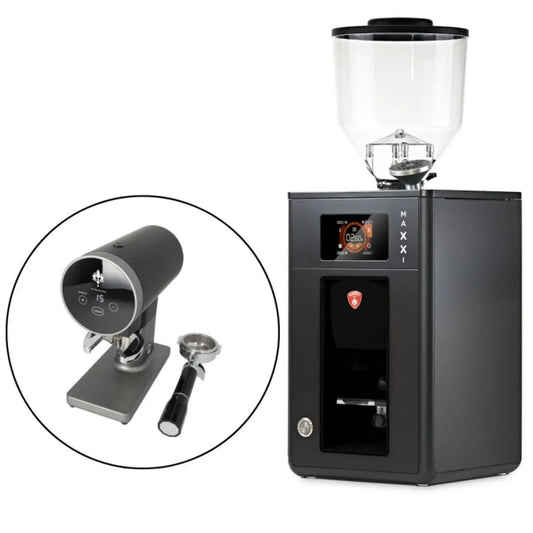 JESUK - Eureka Maxxi Espresso Grinder + Eureka Disko Auto Tamper - Espresso Grinder - Prime Coffee Suppliers