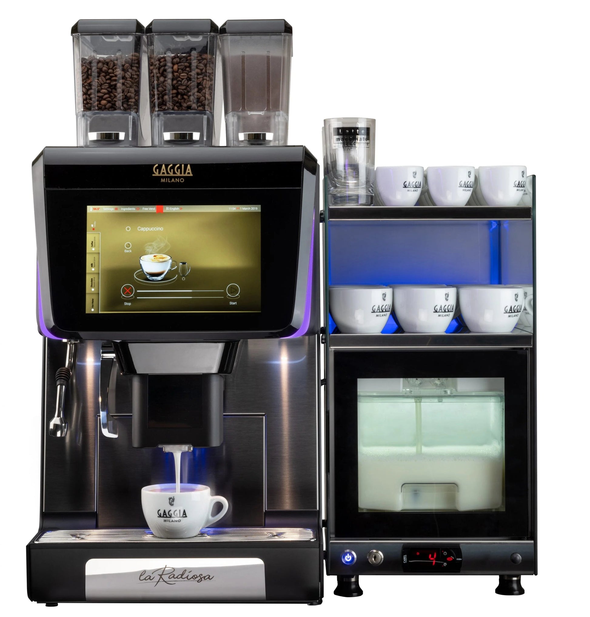 Gaggia - Gaggia 6L Capacity Slimline Fridge with 2 Holes in Silver | La Brilliant, La Solare & La Radiosa - Refrigerator - Prime Coffee Suppliers
