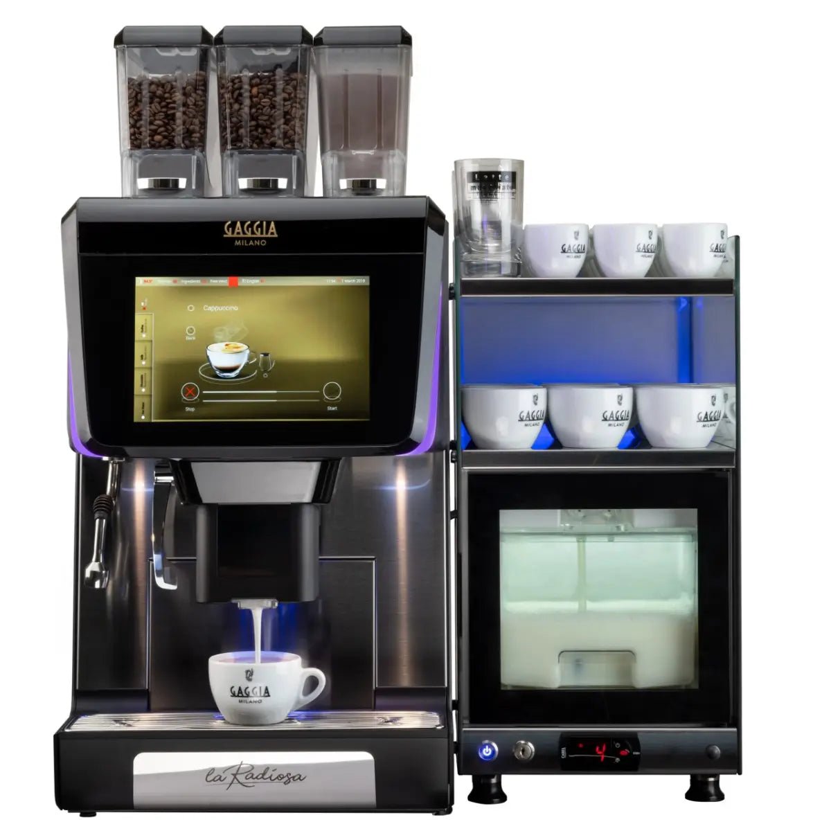 Gaggia - Gaggia La Solare Espresso Machine + Gaggia 6L Capacity Slimline Fridge Commercial Bundle Kit - Espresso Machine - Prime Coffee Suppliers