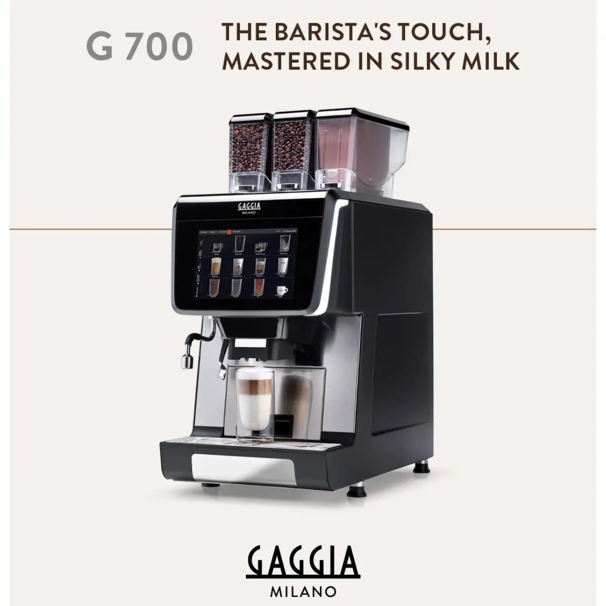 Gaggia - Gaggia Milano G700 Premium 300 - Cup Bean - to - Cup Espresso Machine - with 10" Touchscreen - Coffee Machine - Prime Coffee Suppliers