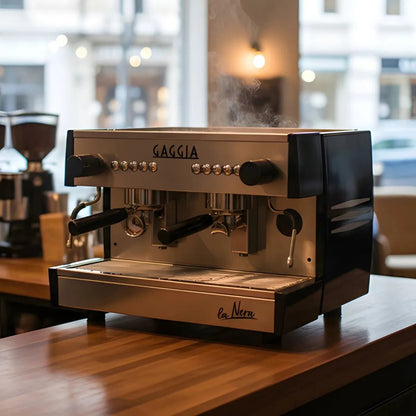 Gaggia Milano La Nera 2 Group Espresso Machine -  Stainless Steel With Copper Boiler and Smartia Connect - Prime Coffee