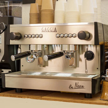 Gaggia Milano La Nera 2 Group Espresso Machine -  Stainless Steel With Copper Boiler and Smartia Connect - Prime Coffee