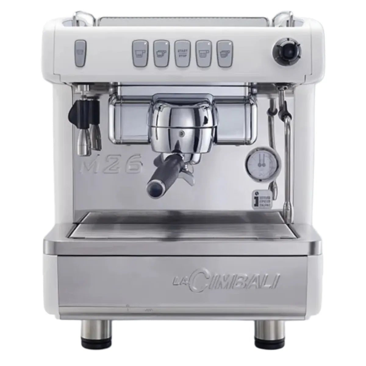 La Cimbali M26 TE RE Premium Professional Smart Boiler & ThermoDrive Espresso Machine - 1 Group White Front