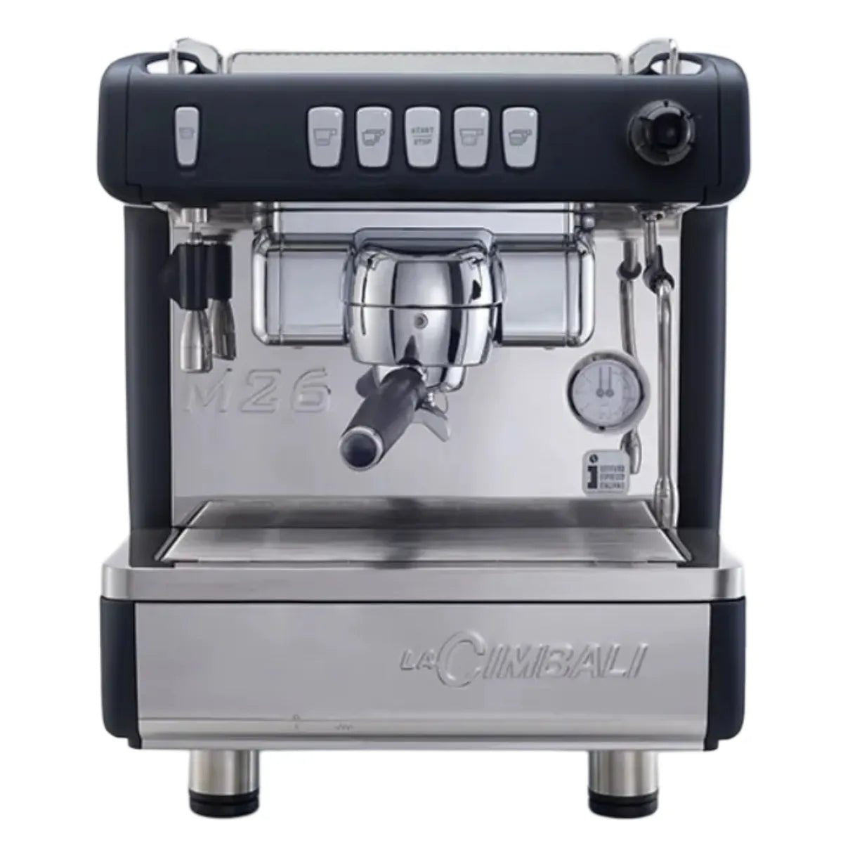 La Cimbali M26 TE RE Premium Professional Smart Boiler & ThermoDrive Espresso Machine - 1 Group Black Front