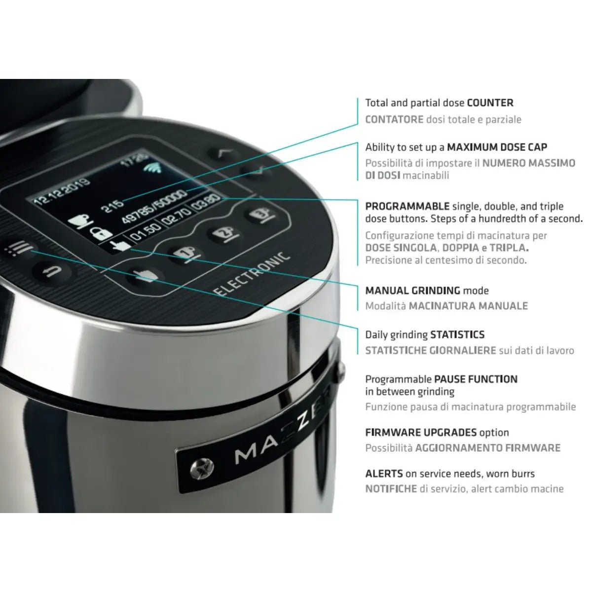 Mazzer - Mazzer Robur S Electronic Coffee Grinder - On Demand - 71mm Burrs - Coffee Grinder - Prime Coffee Suppliers