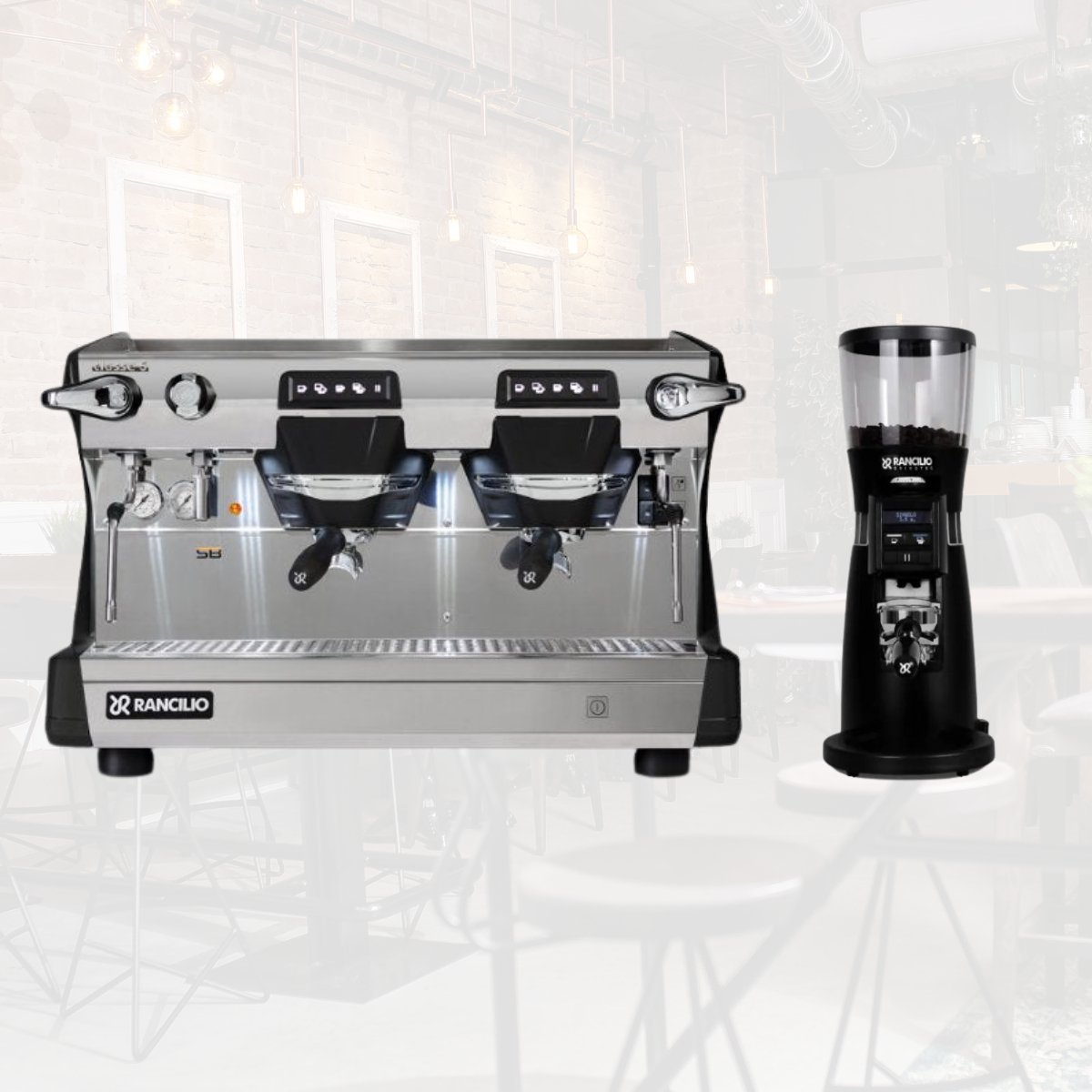 Rancilio - Rancilio Classe 5 USB 2 Group Espresso Machine with Isteam + Rancilio Kryo Evo 65 OD Espresso Grinder Commercial Bundle Kit - Espresso Machine - Prime Coffee Suppliers