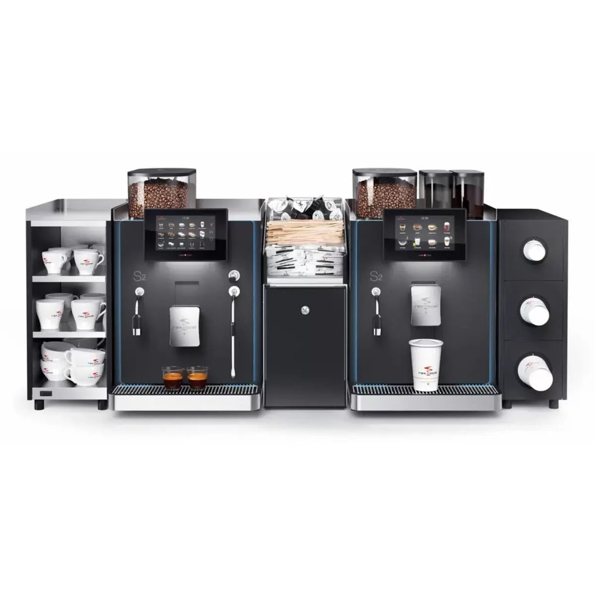 Rex - Royal - Rex Royal S2 Bean to Cup Coffee Machine + 7 Litre Milk Fridge, Installation and Service Package - Coffee Machine - Prime Coffee Suppliers