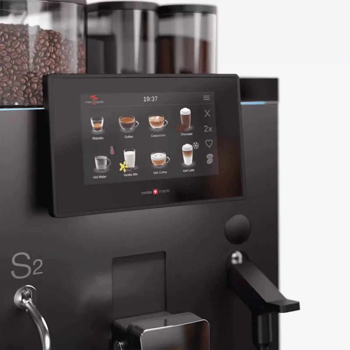 Rex - Royal - Rex Royal S2 Bean to Cup Coffee Machine + 7 Litre Milk Fridge, Installation and Service Package - Coffee Machine - Prime Coffee Suppliers