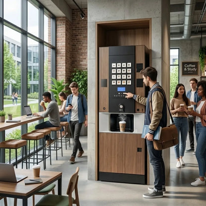 Rhea rhFS1.buttons Coffee Machine - Bean to Cup + 500 Cups per Day - Vending Coffee Machine - Prime Coffee Suppliers