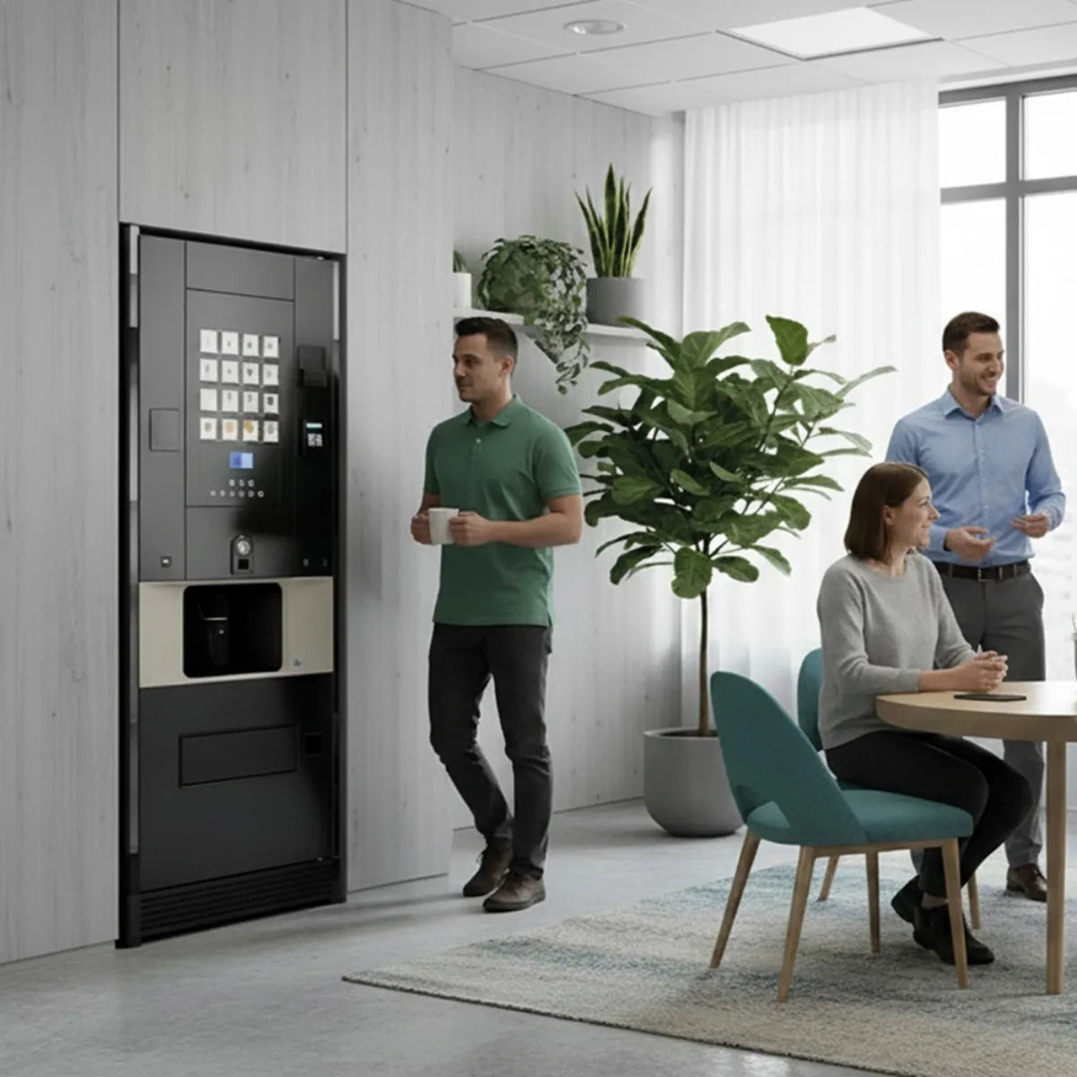 Rhea rhFS1.buttons Coffee Machine - Bean to Cup + 500 Cups per Day - Vending Coffee Machine - Prime Coffee Suppliers