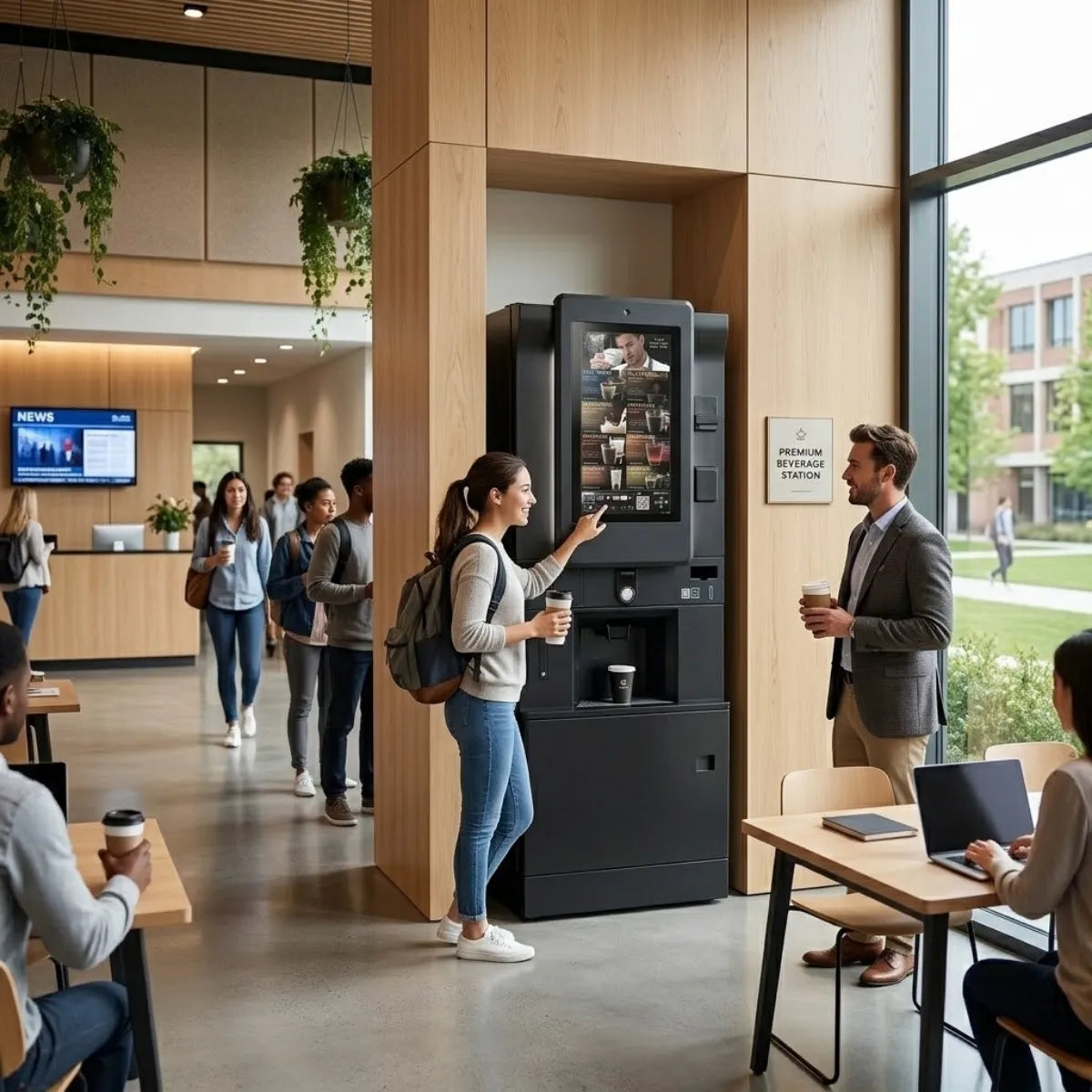Rhea rhFS2.touch24 Coffee Machine - Bean to Cup + 500 or 300 Cups per Day - Vending Coffee Machine - Prime Coffee Suppliers
