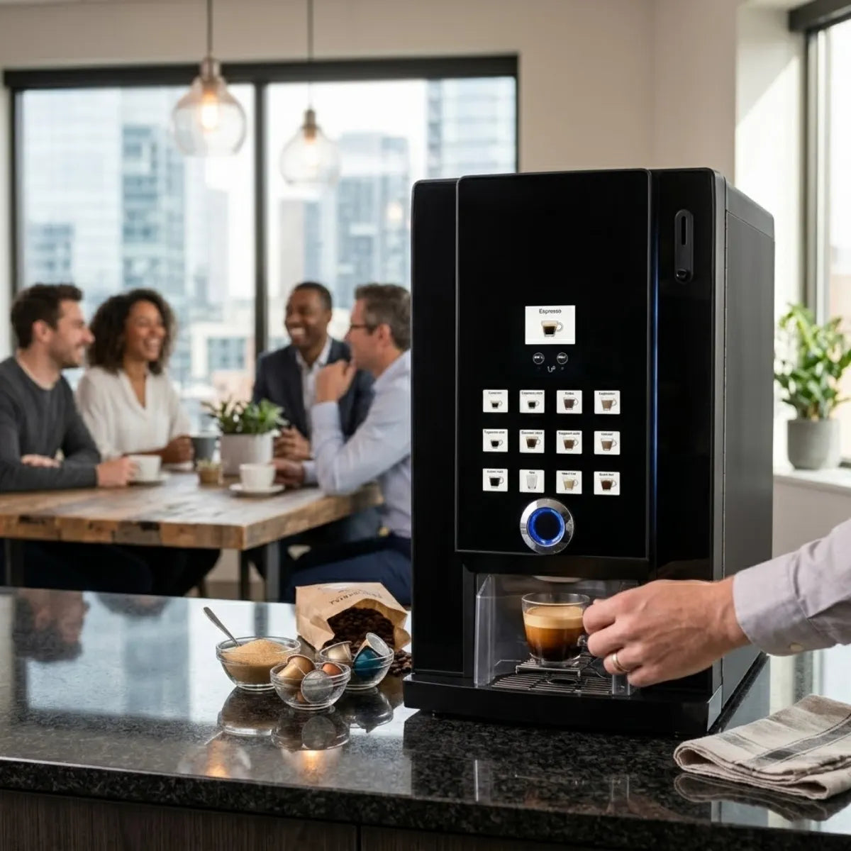 Rhea Business Line Doppio & Cup Coffee Machine - Bean to Cup + 3.4 Boiler Capacity - Coffee Machine - Prime Coffee Suppliers