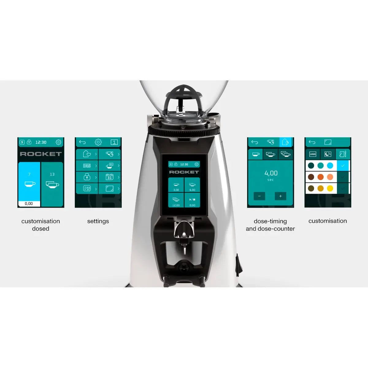 Rocket Espresso - Rocket Espresso Spluga Coffee Grinder - 65mm Flat Burrs - Coffee Grinder - Prime Coffee Suppliers