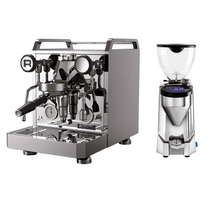 Rocket Espresso - Rocket Mozzafiato R Fast Espresso Machine + Fausto Grinder - Home Bundle Kit - Espresso Machine - Prime Coffee Suppliers