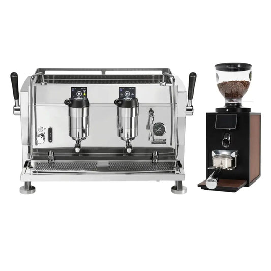 Rocket Espresso - Rocket R9V 2 Group Coffee Machine + Bentwood H75 Coffee Grinder - Commercial Bundle Kit - Espresso Machine - Prime Coffee Suppliers