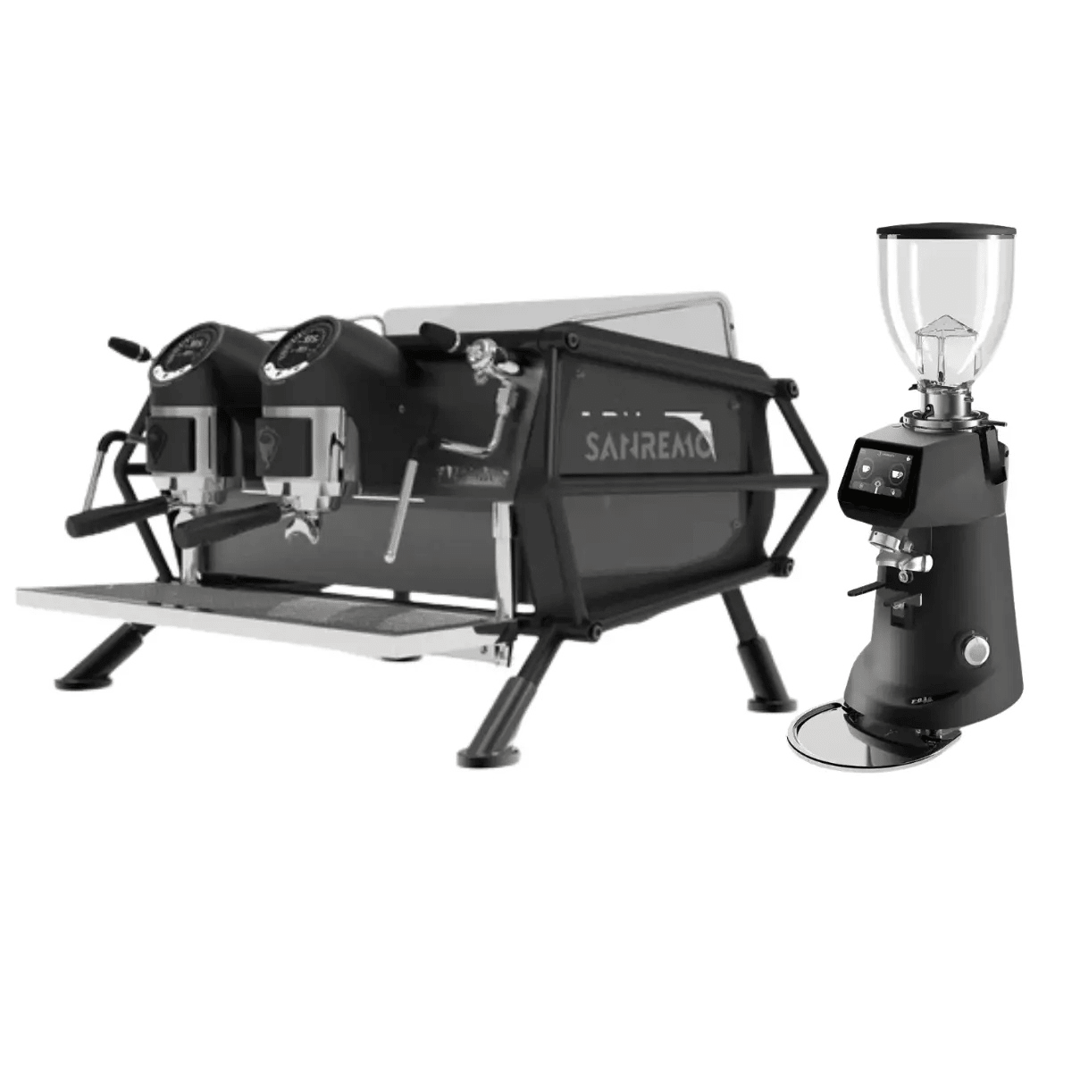 Sanremo - Sanremo Cafe Racer 2 Group + SR83 E Pro Grinder Commercial Bundle Kit - Coffee Machine - Prime Coffee Suppliers