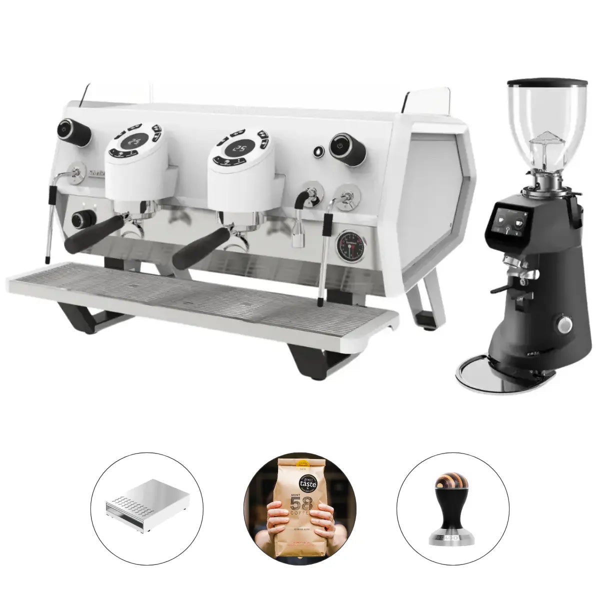 Sanremo - Sanremo D8 Plus 2 Group + SR64 EVO Pro Sense (Grind by Weight) Commercial Bundle Kit - Coffee Machine - Prime Coffee Suppliers