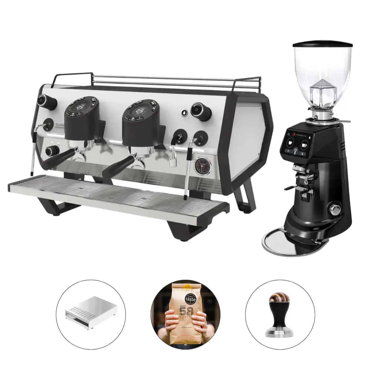 Sanremo - Sanremo D8 Pro 2 Group + Fiorenzato F83 E Sense Grinder - Commercial Bundle Kit - Coffee Machine - Prime Coffee Suppliers