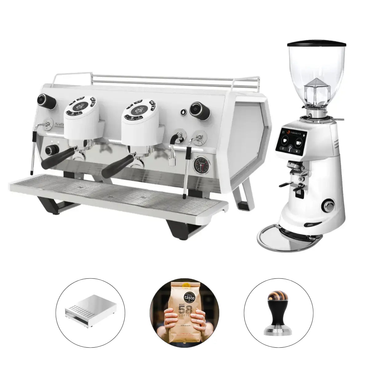 Sanremo - Sanremo D8 Pro 2 Group + Fiorenzato F83 E Sense Grinder - Commercial Bundle Kit - Coffee Machine - Prime Coffee Suppliers