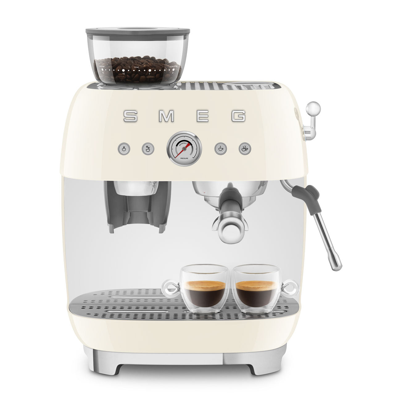 Smeg EGF03 Espresso Coffee Machine 50's Style with Grinder