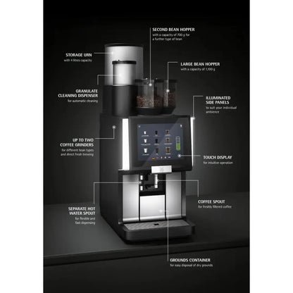 WMF - WMF 1500 F Fully Automatic Bean to Cup Coffee Machine - Up to 220 Cups/day - Coffee Machine - Prime Coffee Suppliers