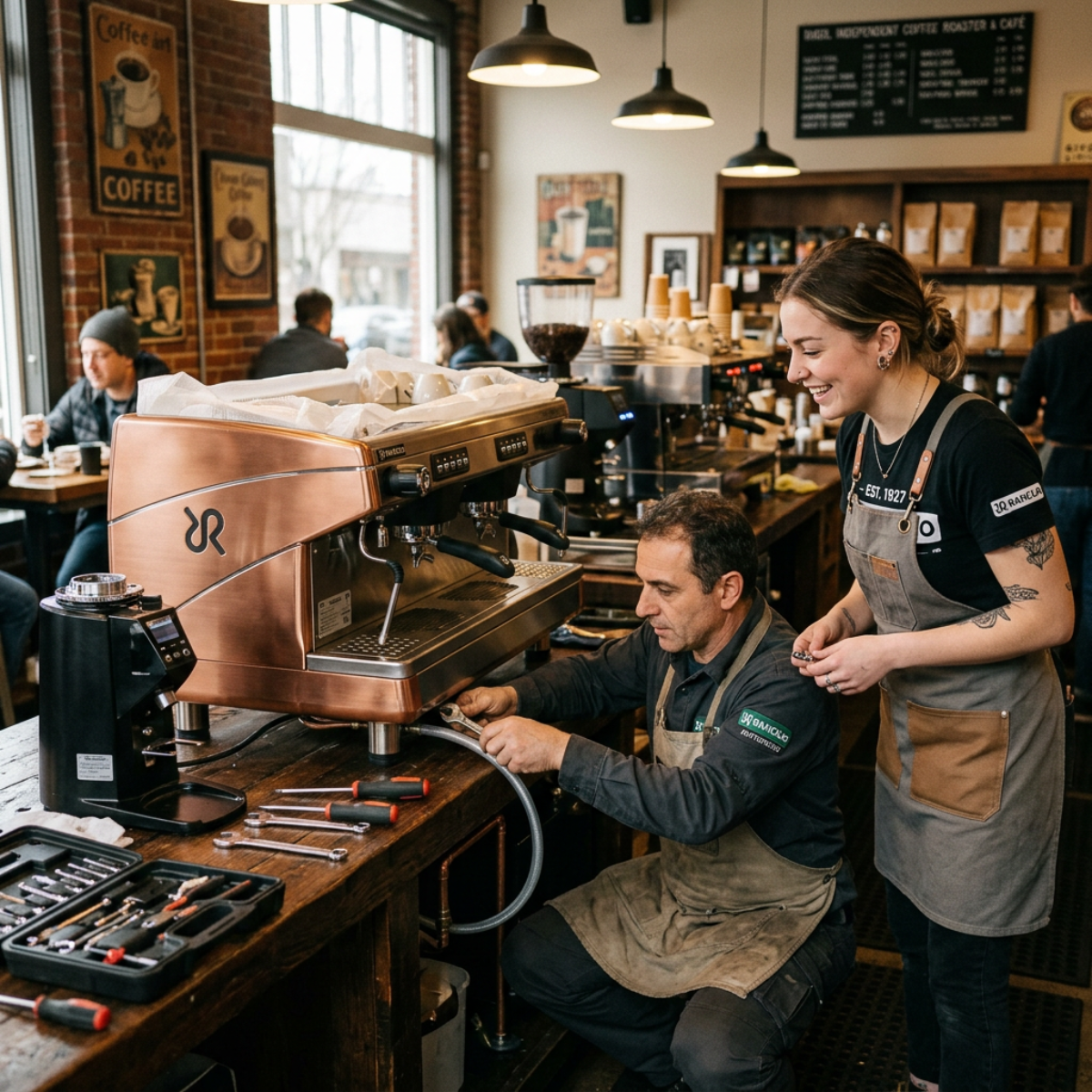 Traditional Espresso Machine Installation